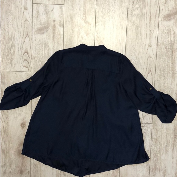 ark&co. Embellished beaded navy blouse S - Picture 4 of 4